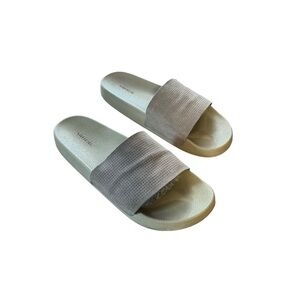 *Men’s Vince Size 13 Winston Leather Upper Perforated Slides